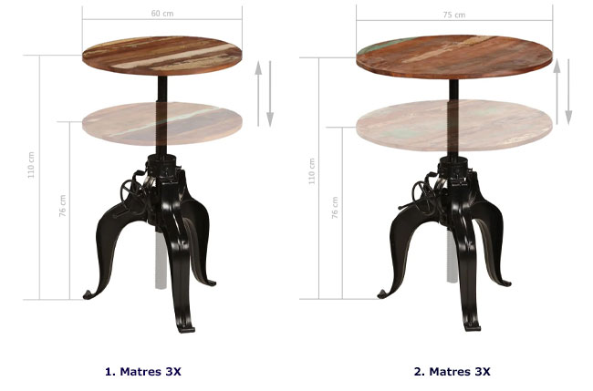 Produkt Okrągły stolik barowy do kuchni – Matres 2X
