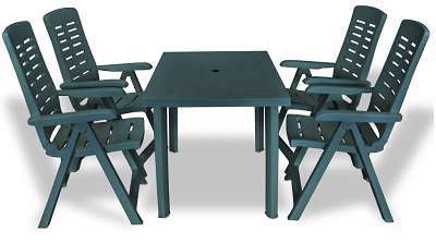 Produkt Stół ogrodowy z krzesłami Elexio 2X - zielony