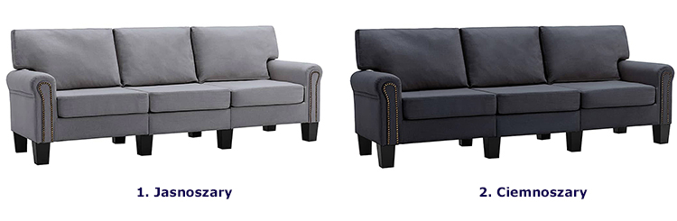 Produkt Luksusowa trzyosobowa szara sofa - Alaia 3X