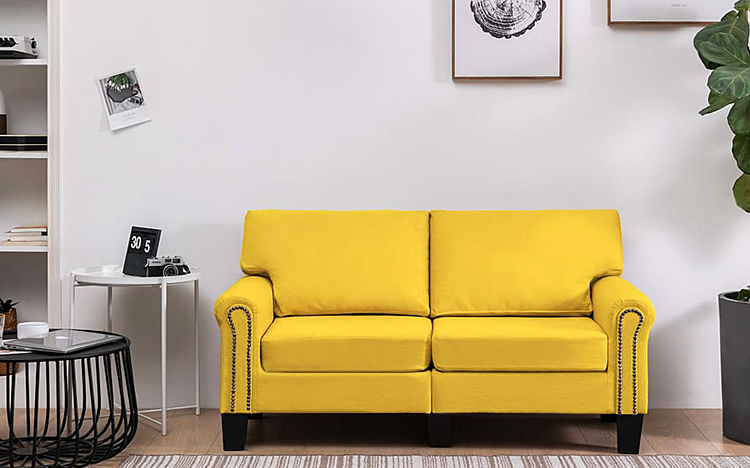 Dwuosobowa żółta sofa Alaia 2X