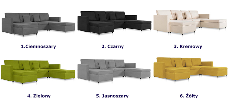 Produkt 4-osobowa rozkładana zielona sofa - Arbre 4X