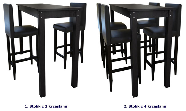 Produkt Nowoczesny stolik barowy z 4 krzesłami – Arsen 3X - zdjęcie numer 2