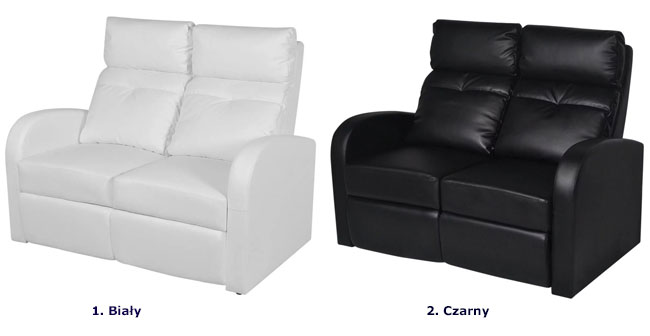 Produkt Białe fotele kinowe z LED 2 + 3 osobowe – Blurry 2X - zdjęcie numer 2