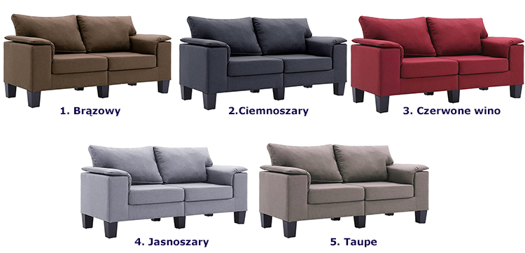 Produkt 2-osobowa niebieska sofa z podłokietnikami - Ekilore 2Q