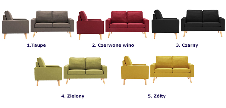 Produkt 3-osobowy zestaw wypoczynkowy z fotelem, winna czerwień - Eroa 3X