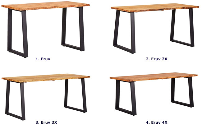 Produkt Stół dębowy industrialny Eruv 2X – naturalny  - zdjęcie numer 2