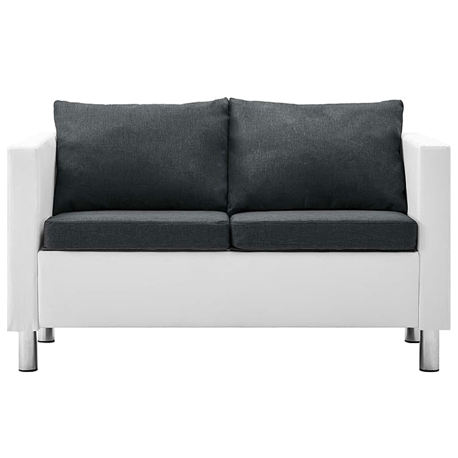 Produkt Atrakcyjna 2-osobowa sofa Karlo 2Q - biało-ciemnoszara - zdjęcie numer 2