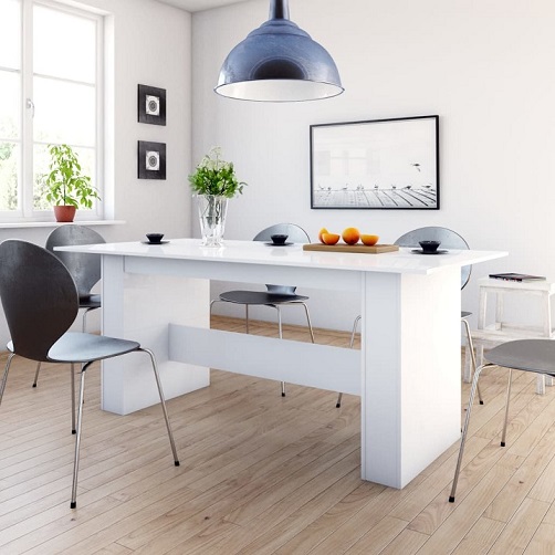Produkt Biały nowoczesny stół z połyskiem - Wixus  - zdjęcie numer 2