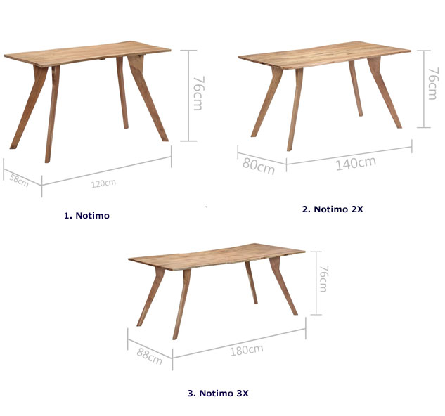 Produkt Stół drewniany Notimo 3X – brązowy  - zdjęcie numer 2