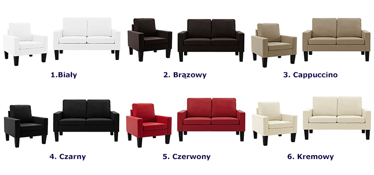 Produkt 3-osobowy czerwony komplet wypoczynkowy z fotelem - Zuria 2A