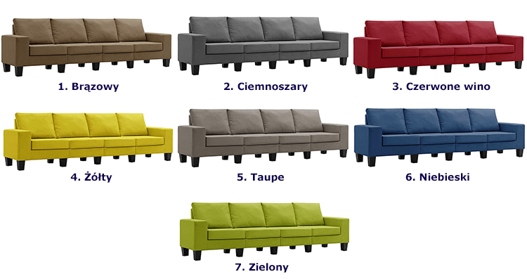 Produkt Ponadczasowa 4-osobowa brązowa sofa - Lurra 4Q