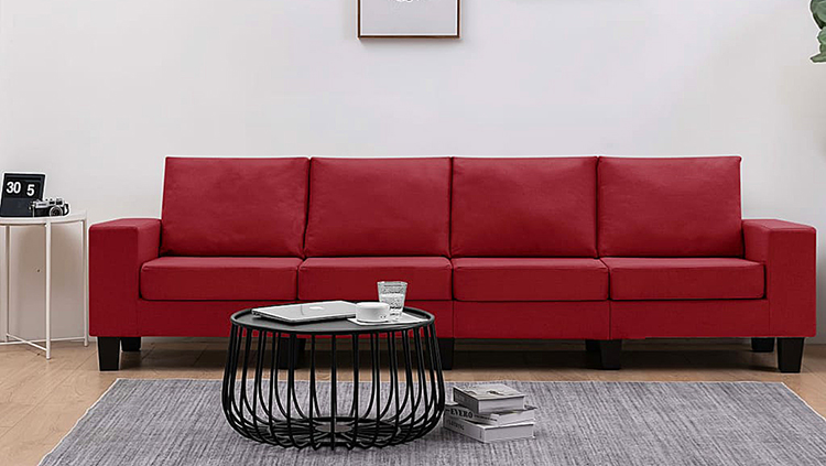 4-osobowa sofa czerwona Lurra 4Q