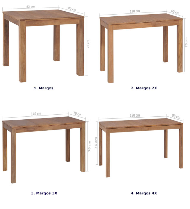 Produkt Stół z drewna tekowego Margos 3X – brązowy  - zdjęcie numer 2