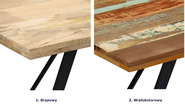 Produkt Stół w stylu loft z litego drewna Javis – brązowy - zdjęcie numer 2