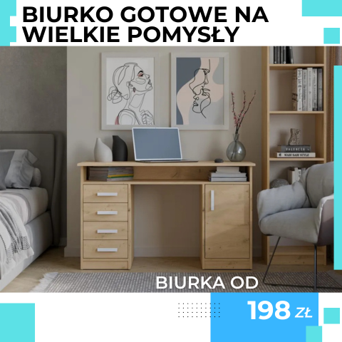 Funkcjonalne biurka do nauki i pracy. Wybierz swój ideał. Sprawdź.