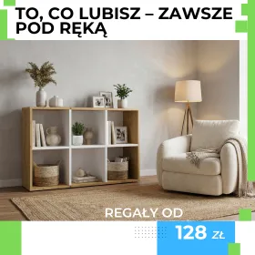 Pojemne regały na książki i nie tylko juz od 128 zł. Przekonaj się.