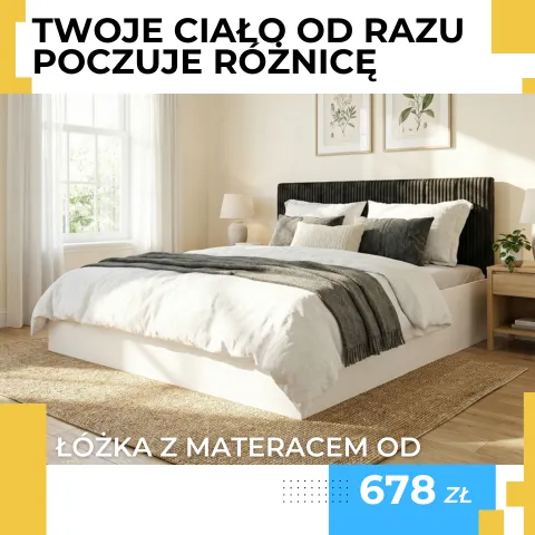 Zainwestuj w odpoczynek z nowym łózkiem z materacem. SPrawdź nasze wyjątkowe modele i wybierz teraz.