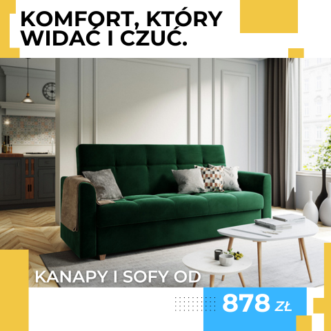 Twój komfortowy salon z zasięgu ręki z wygodnymi kanapami i sofami najwyższej jakości. Sprawdź.