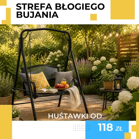 Huśtawki idealne na taras i do ogrodu. Zainwestuj w swoją.