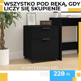 Pojemne kontenerki pod biurko na wszystko co trzeba mieć pod ręką. Zobacz i zainwestuj w porządek.