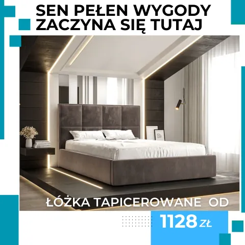 Komfortowe łóżka do Twojej sypialni już od 1128 zł. Sprawdź.