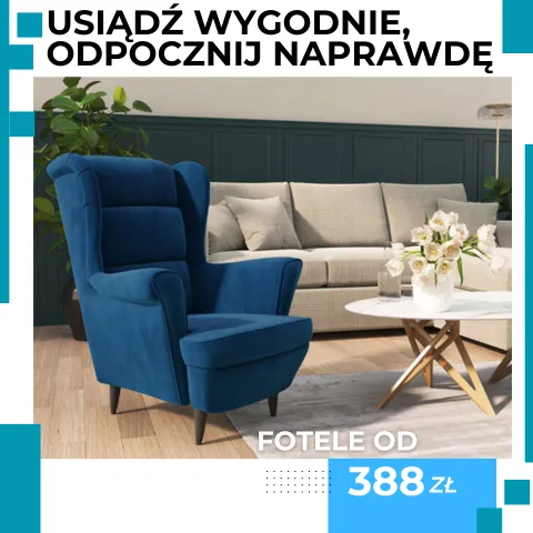 Komfortowe fotele wypoczynkowe na jesienne wieczory do 55% taniej. Zobacz.