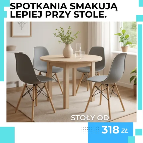 Stoły z krzesłami idealne na jesienne spotkania z bliskimi. Sprawdź.