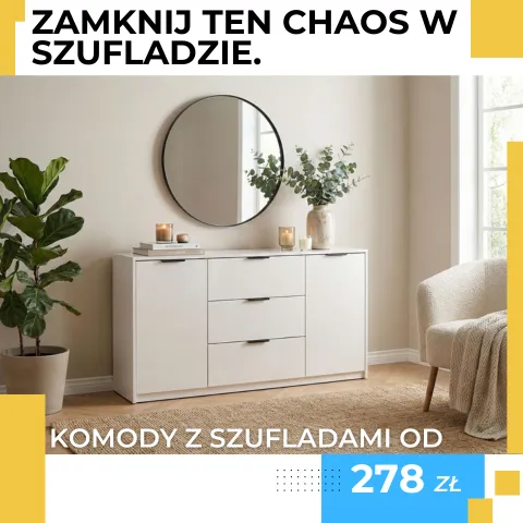 Zrób nowy porządek i zamknij chaos w szufladach. Zainwestuj w pojemną komodę. Sprawdź.
