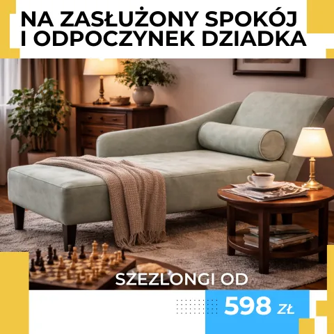 Szezlongi idealne na popołudniowe drzemki. Zainwestuj w idealny prezent dla kochanego dziadka.