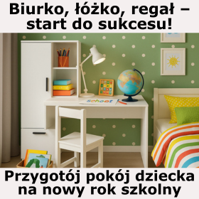 Pokój ucznia z biurkiem, regałem i ergonomicznym krzesłem. Stwórz idealne miejsce do rozwoju dla Twojego dziecka!