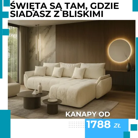 Komfortowe kanapy idealne na wspólne chwile. Sprawdź i odmień swoje wnętrze.