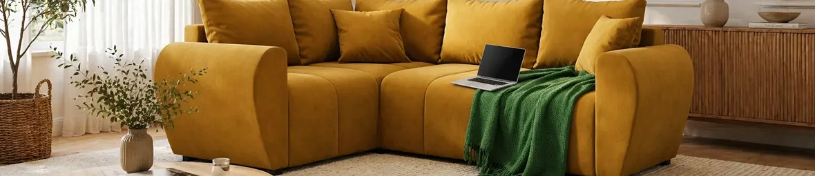 Wygodny narożnik w salonie