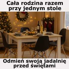 Zainwestuj we wspólne chwile pry wigilijnym stole. Sprawdź nasze stoły i krzesła i stwórz jadalnię marzeń.