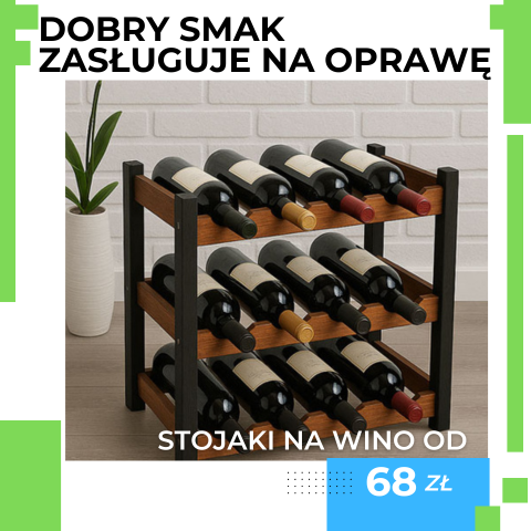 Praktyczne i stylowe regały na wino już od 98 zł. Zobacz i zamów z dostawą 24h.
