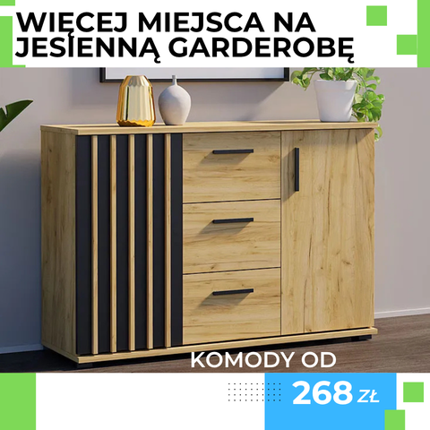 Pojemne komody na nową jesienna garderobę. Wybierz swój model teraz.