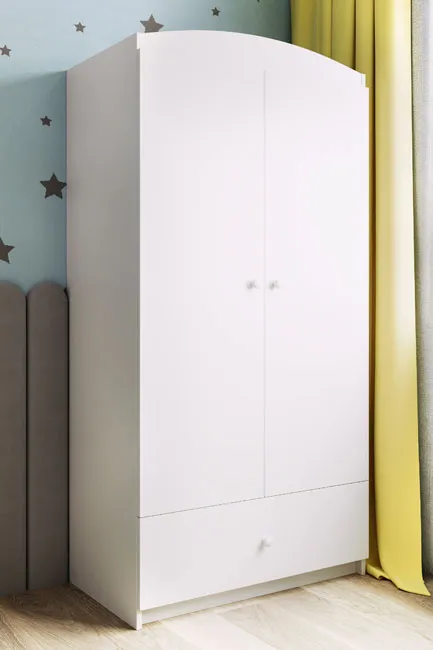 Biała szafa do pokoju dziecka Happy 3X