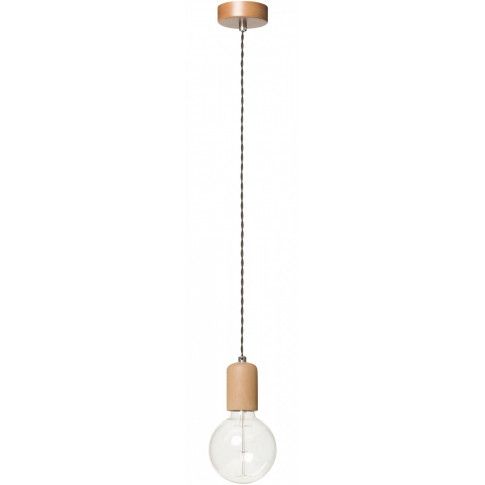 Fotografia Drewniana lampa wisząca E410-Woodi - dąb z kategorii Lampy wiszące