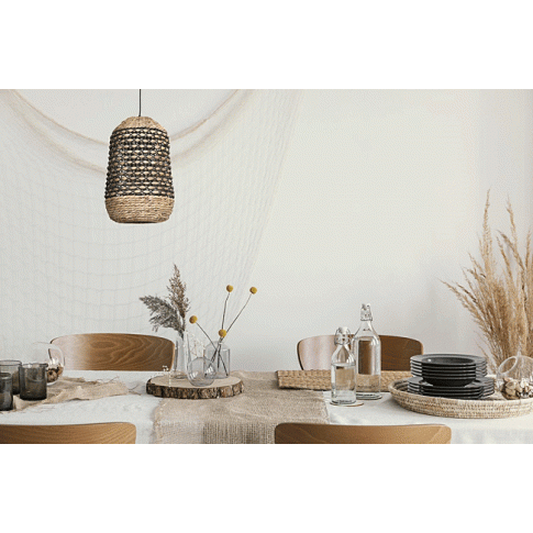 Zdjęcie rattanowa lampa wisząca Endi styl boho | Edinos.pl