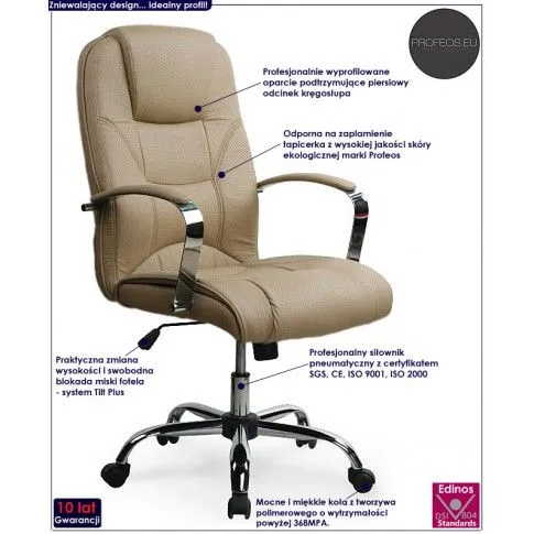 Fotografia Fotel obrotowy Uweros - beżowy z kategorii Strona główna