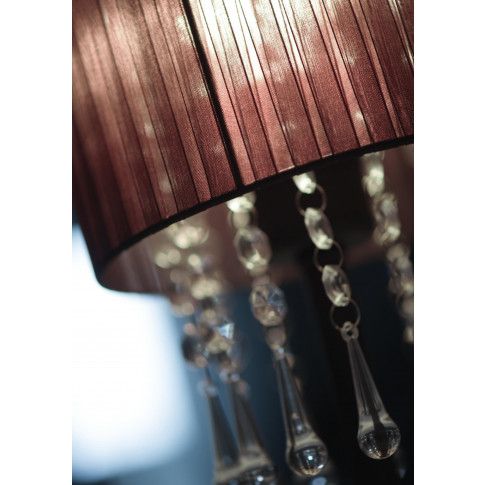 Szczegółowe zdjęcie nr 5 produktu Lampa wisząca z kryształkami E419- Wenez - czarny