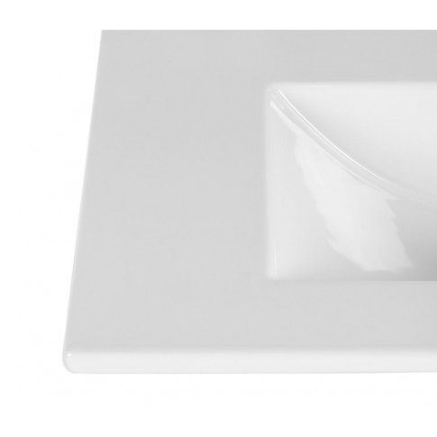 Biała meblowa umywalka ceramiczna Rutica prostokątna