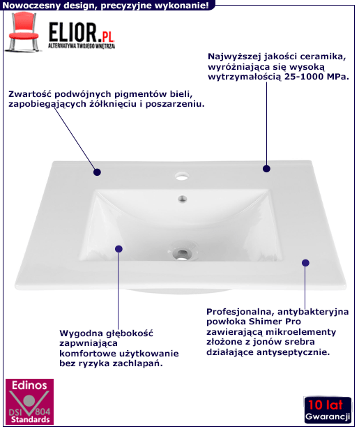 Umywalka meblowa do łazienki Rutica