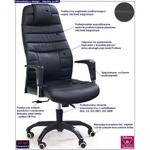 Fotografia Fotel obrotowy Iman - czarny z kategorii Strona główna
