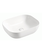 Biała umywalka nablatowa ceramiczna - Pavona 2X 