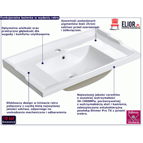 ceramiczna umywalka 80 kington 3x infografika gif