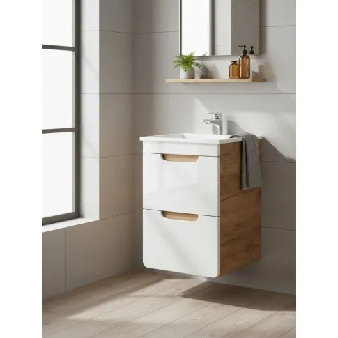 Fotografia Szafka pod umywalkę z szufladami Zeftox 11X - Biały z kategorii Łazienka