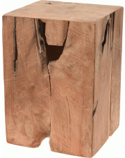 Drewniany taboret Hulu - naturalny