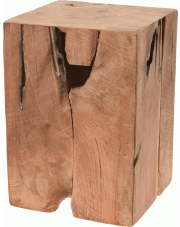 Drewniany taboret Hulu - naturalny w sklepie Edinos.pl