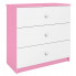 Zdjęcie produktu Komoda dla dziewczynki Happy 10X - biało - różowa.