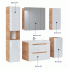 Szczegółowe zdjęcie nr 4 produktu Podwieszana szafka łazienkowa z lustrem - Borneo 14X 